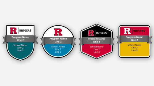 Rutgers digital badge style examples