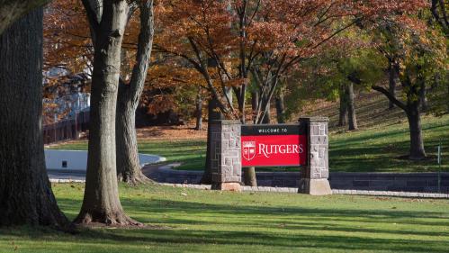 Rutgers University sign