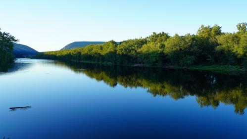 Delaware Water Gap between New Jersey and Pennsylvania