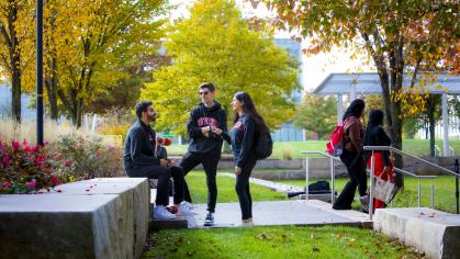 students on campus 