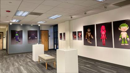 student art gallery of animation work