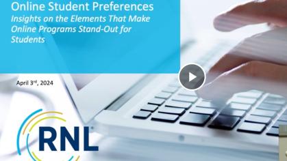 Thumbnail cover for the Prospective and Current Online Student Preferences: April 3, 2024