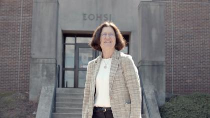 Dr. Iris Udasin standing in front of EOHSI