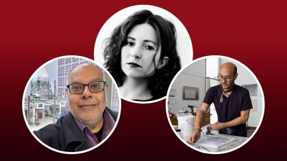 Rutgers–New Brunswick faculty members Saurabh Jha (left), Miranda Lichtenstein and Marc Handelman are Guggenheim Fellows