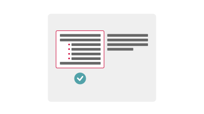 Bulleted lists accessibility icon