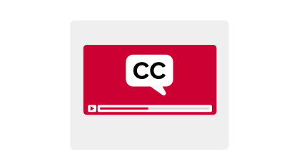 Closed captioning accessibility icon