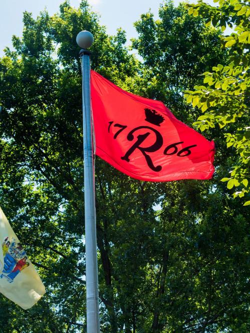 Rutgers flag on a sunny day