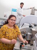 Shruti Masand and Ashutosh Sahoo in the Spec Lab
