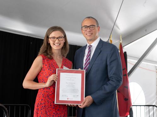 Kasia M. Bieszczad and President Holloway