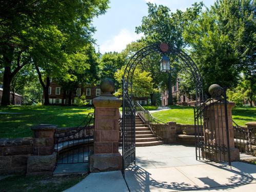 Hamilton Ave Gate during the summer
