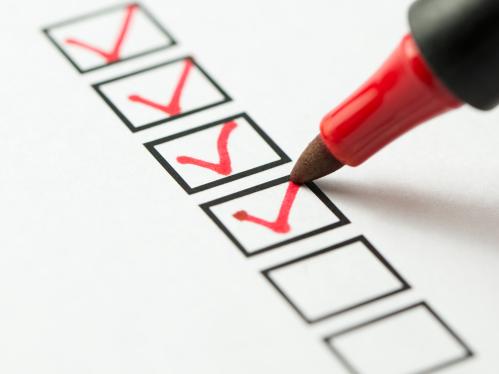 Stock Photo of a checklist