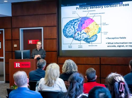 Denis Paré delivering his 2025 Daniel Gorenstein Memorial Award lecture