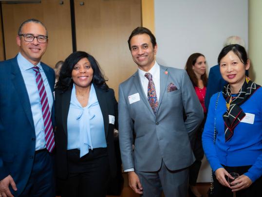 President Holloway, Francine Conway, Prabhas Moghe, and Jennifer Chen